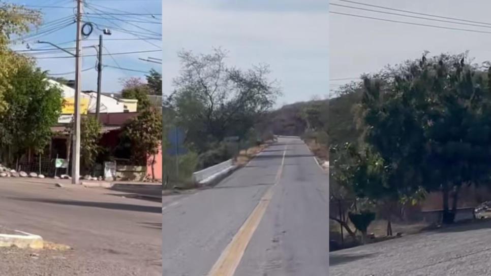 Así luce la carretera libre de Culiacán a Mazatlán; solo pueblos vacíos | VIDEO Así luce la carretera libre de Culiacán a Mazatlán; solo pueblos vacíos | VIDEO