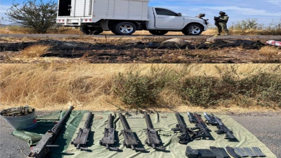 Aseguran en El Tigre Navolato un vehículo blindado, armas y municiones Aseguran en El Tigre Navolato un vehículo blindado, armas y municiones