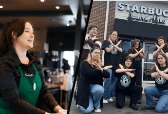 Baristas de Starbucks realizan protesta por nuevo código de vestimenta