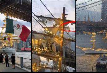 El Buque Escuela Cuauhtémoc choca con el Puente de Brooklyn en NY; hay varios heridos | VIDEO