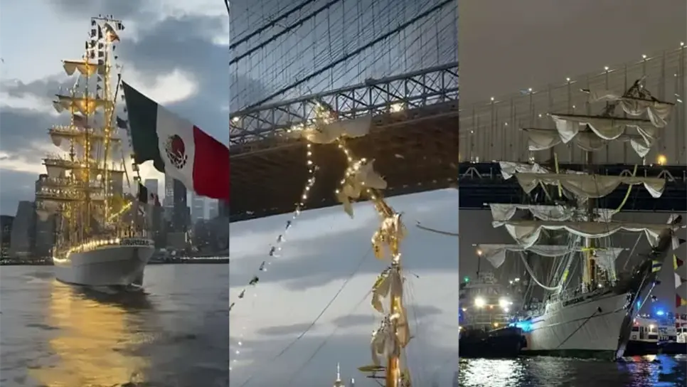 FOTO: Secretario de Marina se pronuncia sobre el accidente del buque anoche en NY