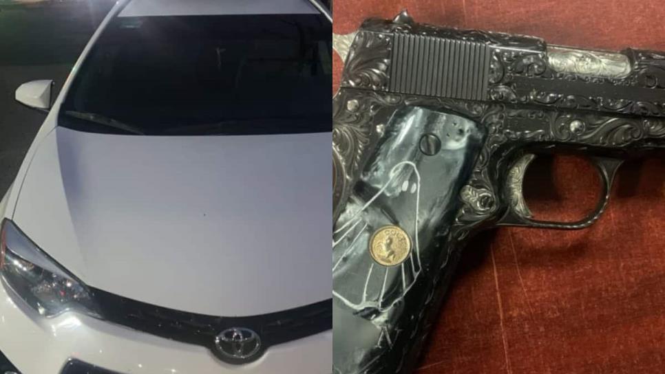 Una pareja es detenida con una pistola durante un operativo en Culiacán Una pareja es detenida con una pistola durante un operativo en Culiacán