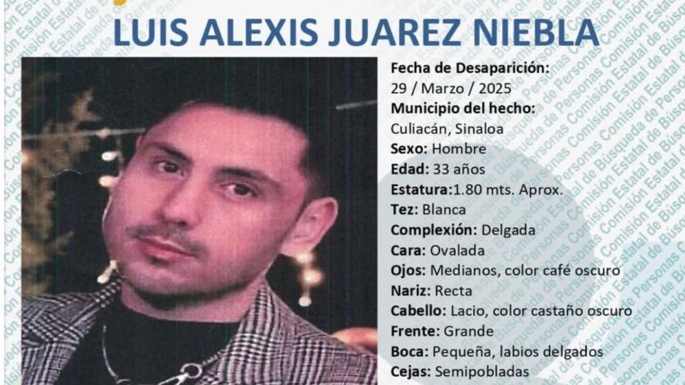 Localizan con vida al profe Luis Alexis, desaparecido en Culiacán desde hace 50 días
