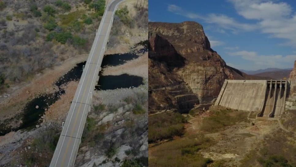 Totalmente seca, así luce la presa Huites, la más grande de Sinaloa Totalmente seca, así luce la presa Huites, la más grande de Sinaloa