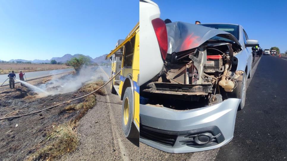 Humareda en la México 15 por la quema de maleza provoca un choque múltiple Humareda en la México 15 por la quema de maleza provoca un choque múltiple