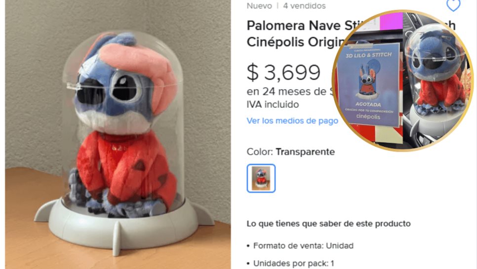 Palomeras de Lilo & Stich se agotan; las revenden hasta en 8 mil pesos Palomeras de Lilo & Stich se agotan; las revenden hasta en 8 mil pesos