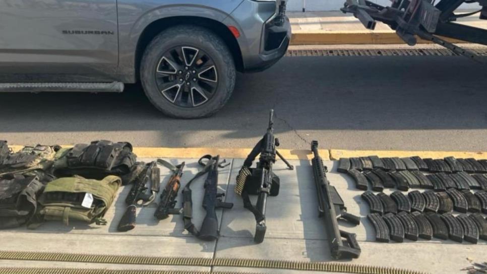 Detienen a un civil, dos camionetas blindadas, una minimi y un barret en la colonia Alameda, Culiacán Detienen a un civil, dos camionetas blindadas, una minimi y un barret en la colonia Alameda, Culiacán