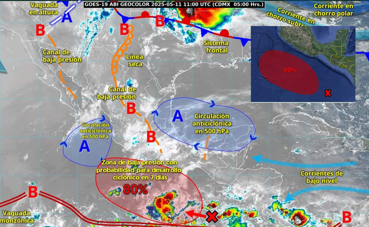 FOTO: Ciclón Alvin podría formarse en las próximas 48 horas, advierte el SMN