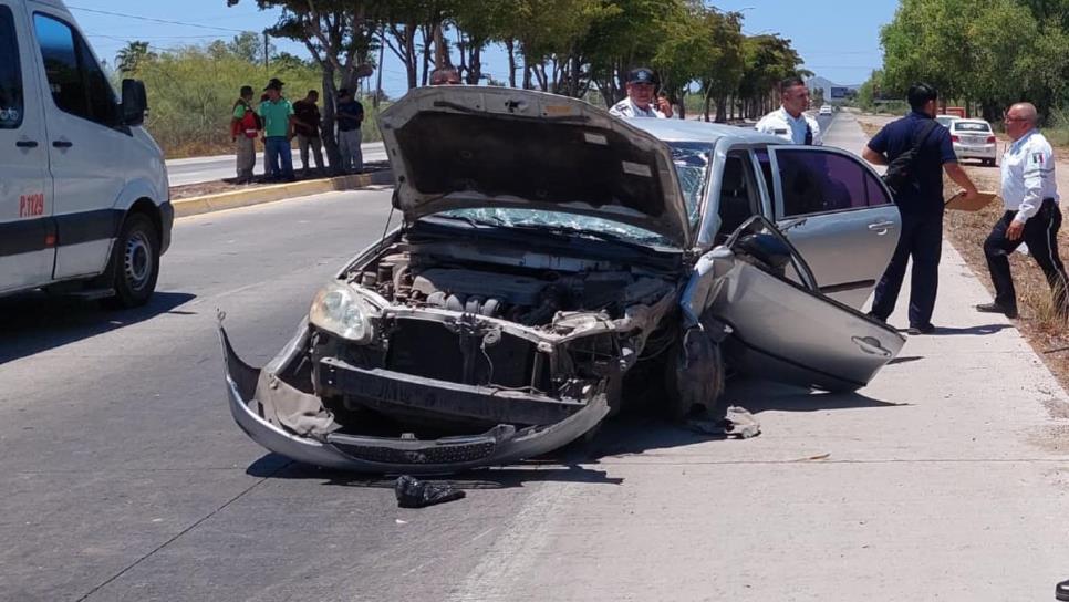 Conductor ebrio choca contra palmera y queda prensado en la carretera Los Mochis-Topolobampo Conductor ebrio choca contra palmera y queda prensado en la carretera Los Mochis-Topolobampo