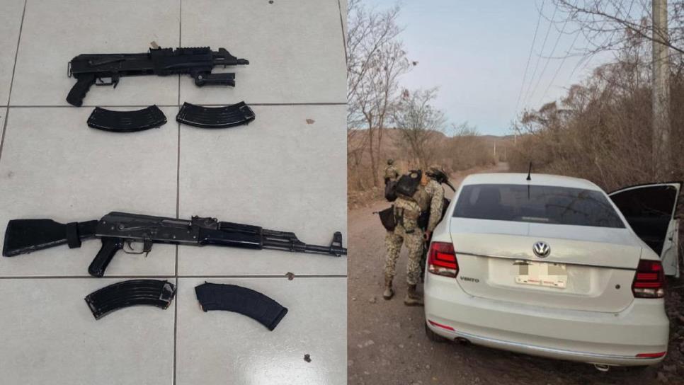Vehículo con reporte de robo y armas largas son asegurados en la colonia Ampliación El Barrio, en Culiacán Vehículo con reporte de robo y armas largas son asegurados en la colonia Ampliación El Barrio, en Culiacán