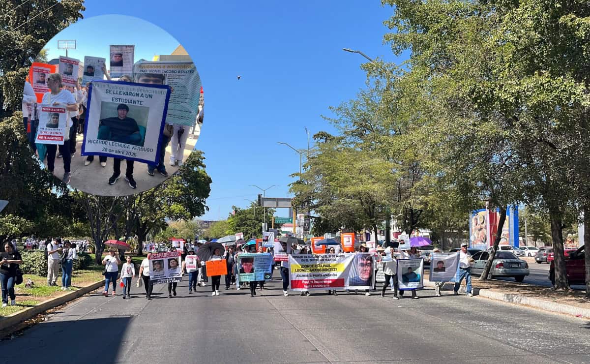 FOTO: Familiares de jóvenes desaparecidos marchan exigiendo justicia, en Culiacán