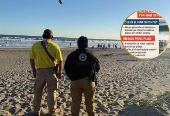 Restringen ingreso al mar en Las Glorias, Guasave por mar de fondo