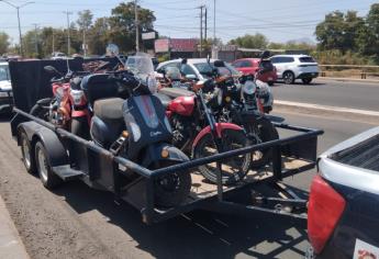 Retiran de la vía pública vehículos sin placas de circulación en distintos sectores de Culiacán