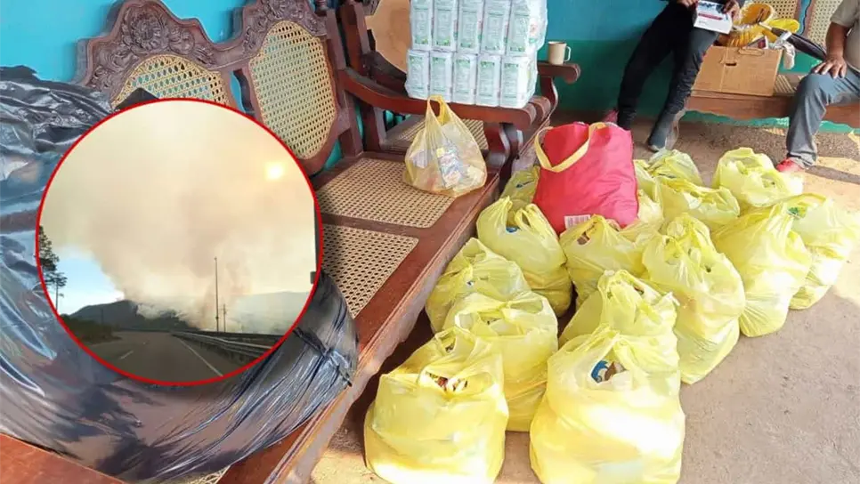 Ciudadanos llevan víveres a comunidades afectadas por incendio en la sierra de Concordia