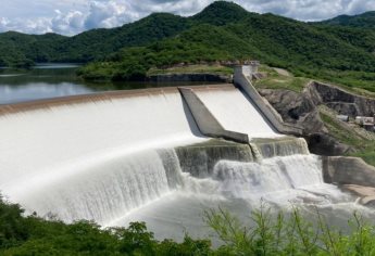 Así se encuentra la Presa Picachos al sur de Sinaloa, la que más agua tiene
