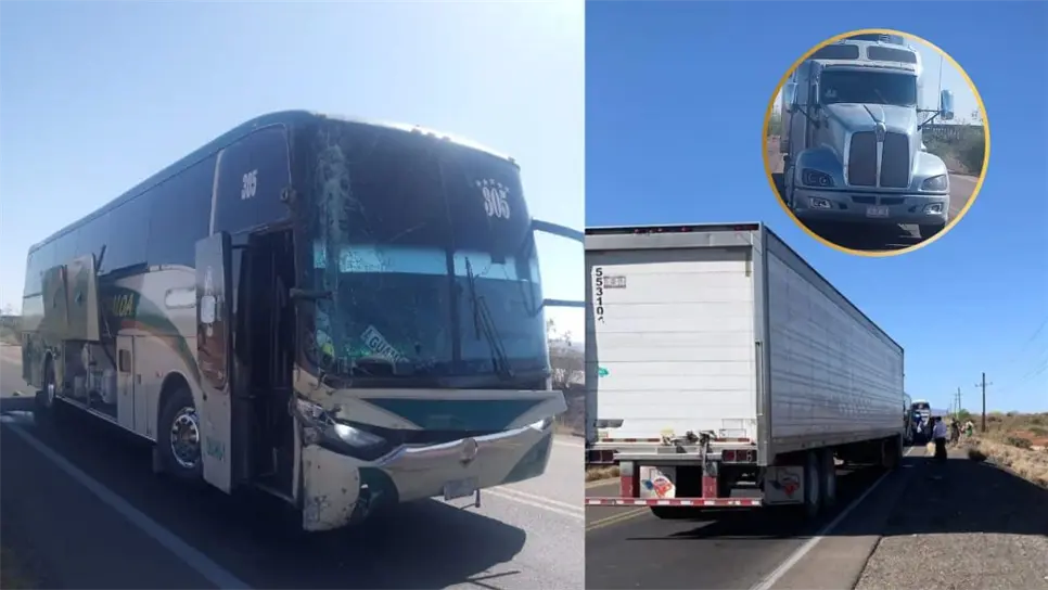 Gran susto se llevaron los pasajeros del autobús. FOTO: Luz Noticias.