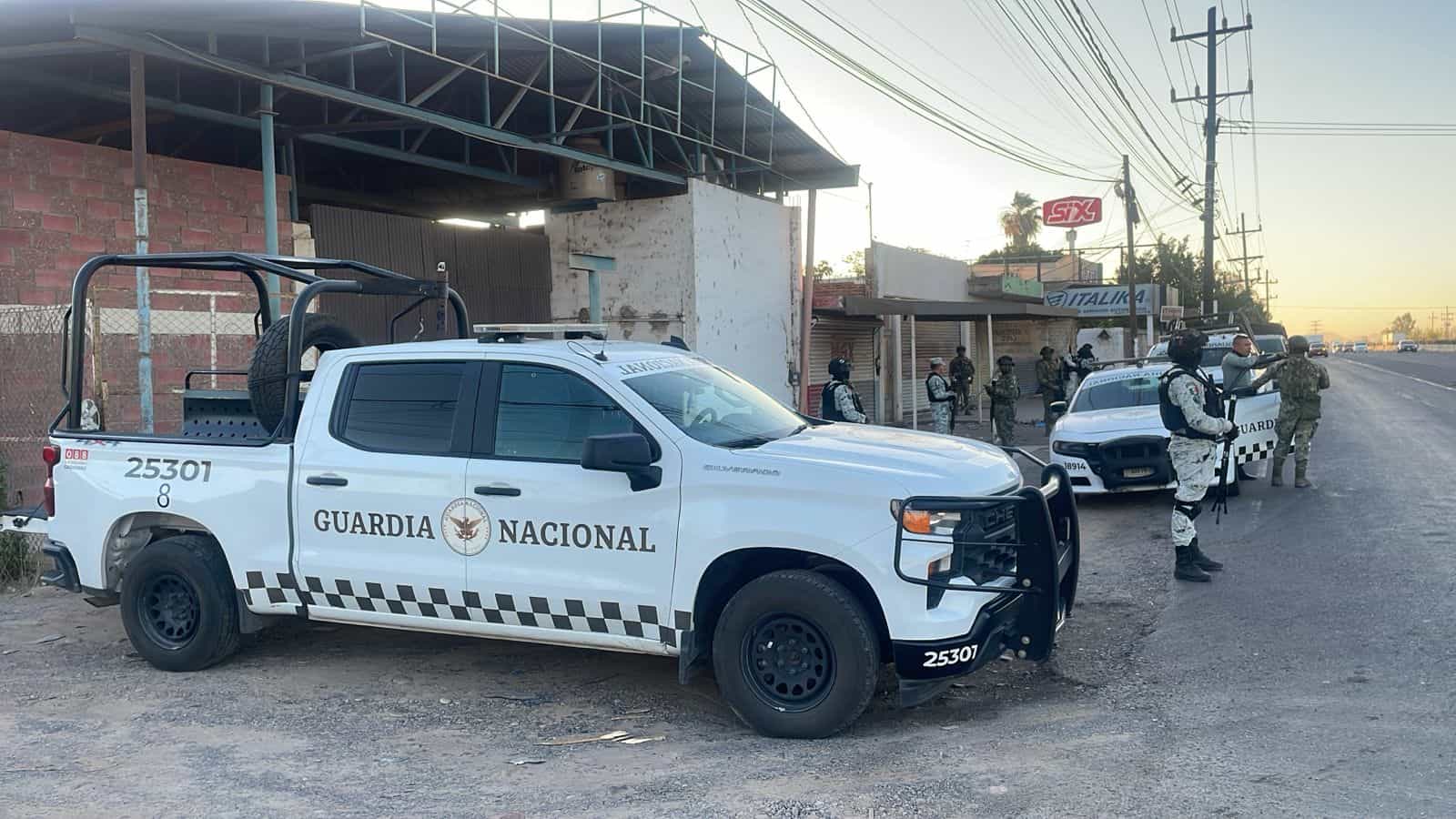 Elementos de la Guardia Nacional acudieron a acordonar la zona. (FOTO: Ángel Beltrán).
