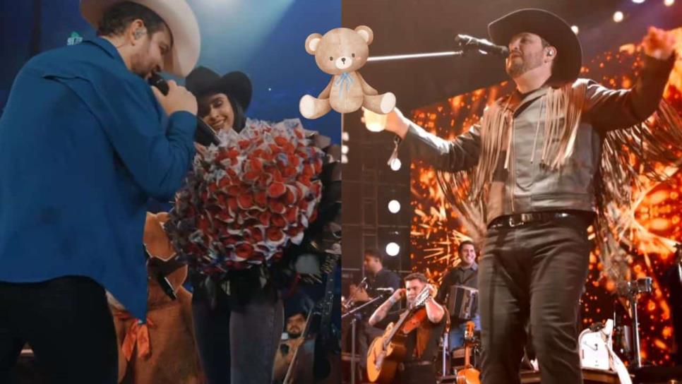Edén Muñoz recibió un ramo buchón de rosas rojas y billetes con miles de pesos en pleno concierto Edén Muñoz recibió un ramo buchón de rosas rojas y billetes con miles de pesos en pleno concierto