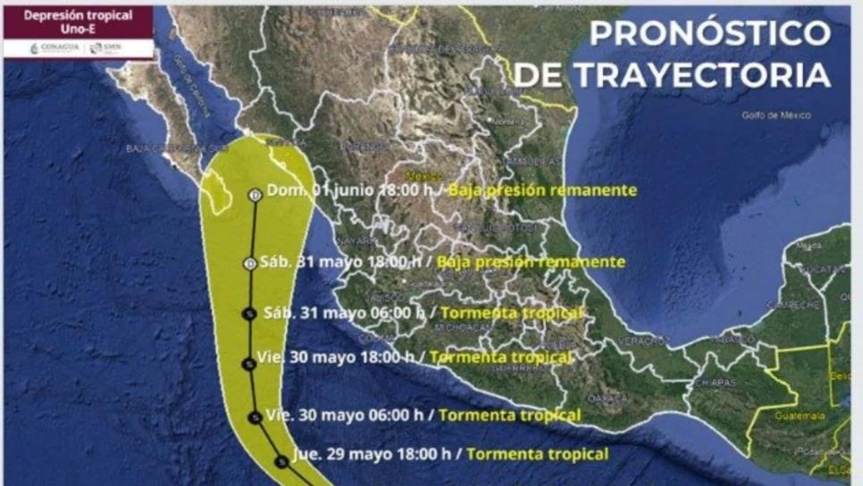 Depresión Tropical Uno-E se enfila para llegar al norte de Sinaloa, según los pronósticos de Conagua. Depresión Tropical Uno-E se enfila para llegar al norte de Sinaloa, según los pronósticos de Conagua.