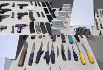 Esculcan Penal de Aguaruto y aseguran sistema de Starlink, cuernos de chivo, ametralladoras, pistolas y droga