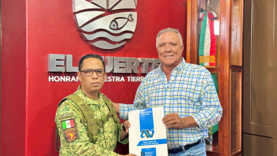 Formalizan donación de terreno para instalaciones de la Guardia Nacional en El Fuerte