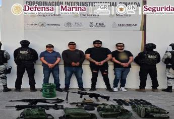 Capturan a El Berna, líder de sicarios y distribución de droga, junto a 3 de sus operadores, en Culiacán