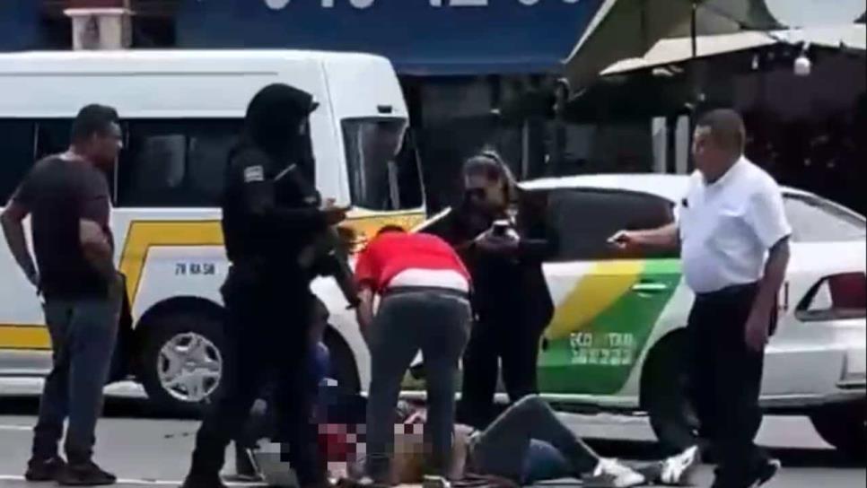 Taxista atropella a joven en el sector Valle Dorado en Mazatlán Taxista atropella a joven en el sector Valle Dorado en Mazatlán