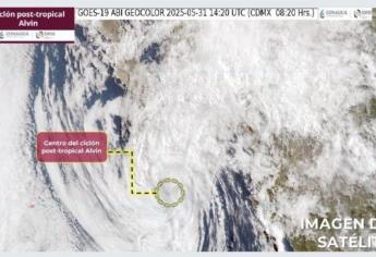 Alvin ya es ciclón post-tropical en el Pacífico; aun así dejará lluvias en Sinaloa
