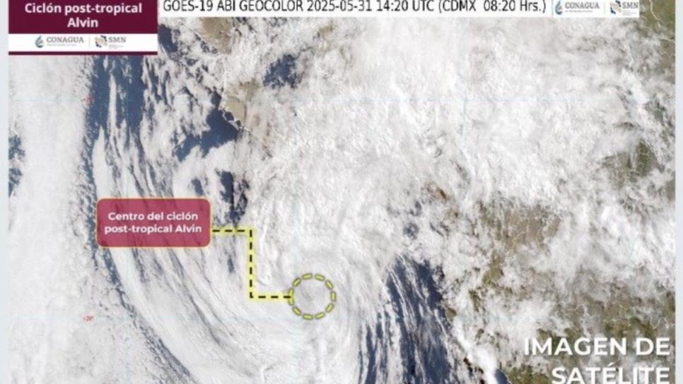 Alvin ya es ciclón post-tropical en el Pacífico; aun así dejará lluvias en Sinaloa