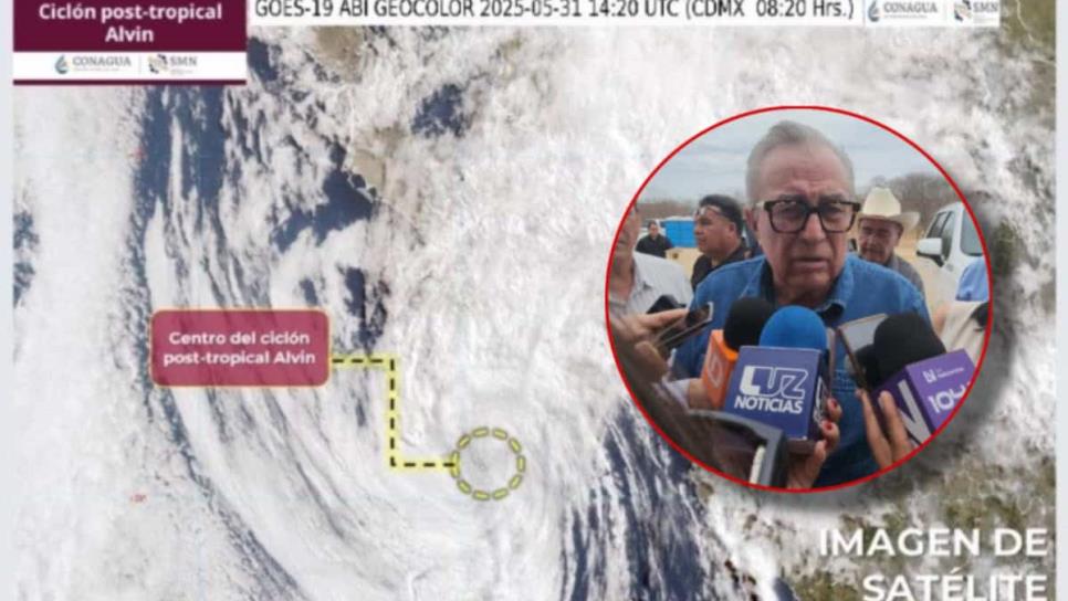 "Alvin no se ha ido", confía Rubén Rocha en que tormenta deje lluvias en Sinaloa