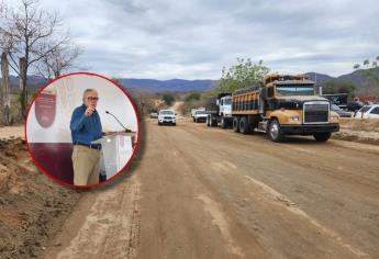 Inaugura Rocha Moya pavimentación del camino Agua Caliente Grande - Baymena en Choix
