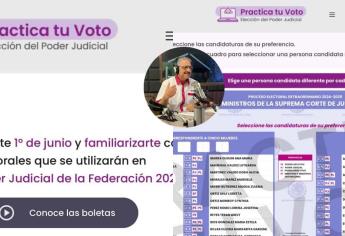Practica Tu Voto para el Poder Judicial en la página del INE