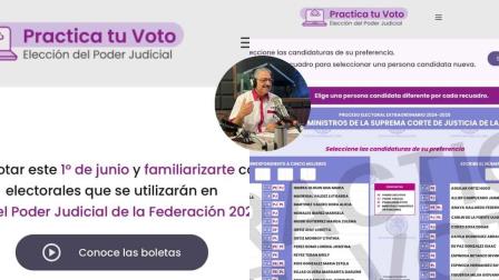Practica Tu Voto para el Poder Judicial en la página del INE Practica Tu Voto para el Poder Judicial en la página del INE