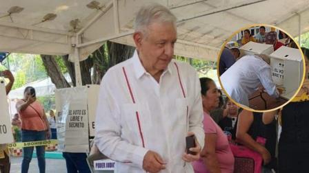 AMLO reaparece y vota en Chiapas: Por primera vez en la historia, el pueblo elige a sus jueces por eso quise participar. AMLO reaparece y vota en Chiapas: Por primera vez en la historia, el pueblo elige a sus jueces por eso quise participar.