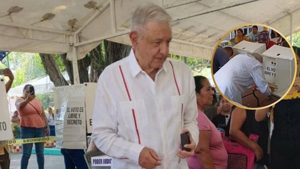 AMLO reaparece y vota en Chiapas: Por primera vez en la historia, el pueblo elige a sus jueces por eso quise participar. AMLO reaparece y vota en Chiapas: Por primera vez en la historia, el pueblo elige a sus jueces por eso quise participar.
