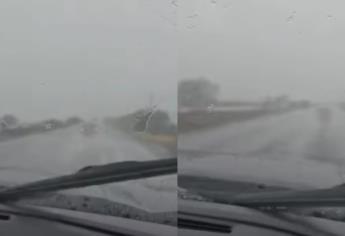 Sorprende lluvia en el Valle del Carrizo