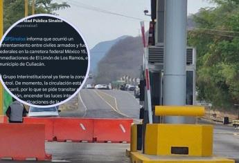 Confirma Seguridad Pública enfrentamiento entre civiles y autoridades en El Limón de Los Ramos, Culiacán