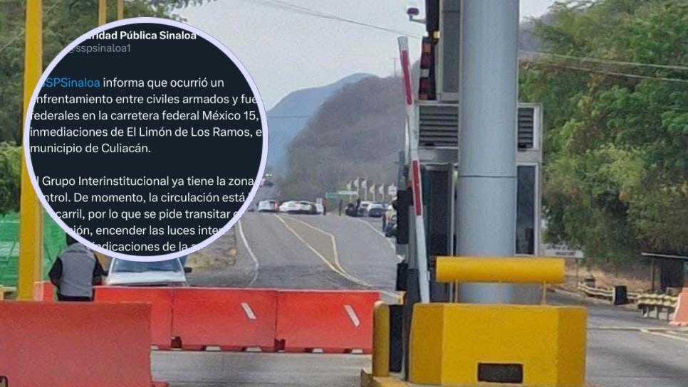 Confirma Seguridad Pública enfrentamiento entre civiles y autoridades en El Limón de Los Ramos, Culiacán Confirma Seguridad Pública enfrentamiento entre civiles y autoridades en El Limón de Los Ramos, Culiacán