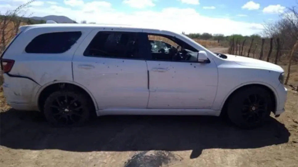 FOTO: Pareja fue acribillada al cruzarse con convoy de la Guardia Nacional en El Aguajito