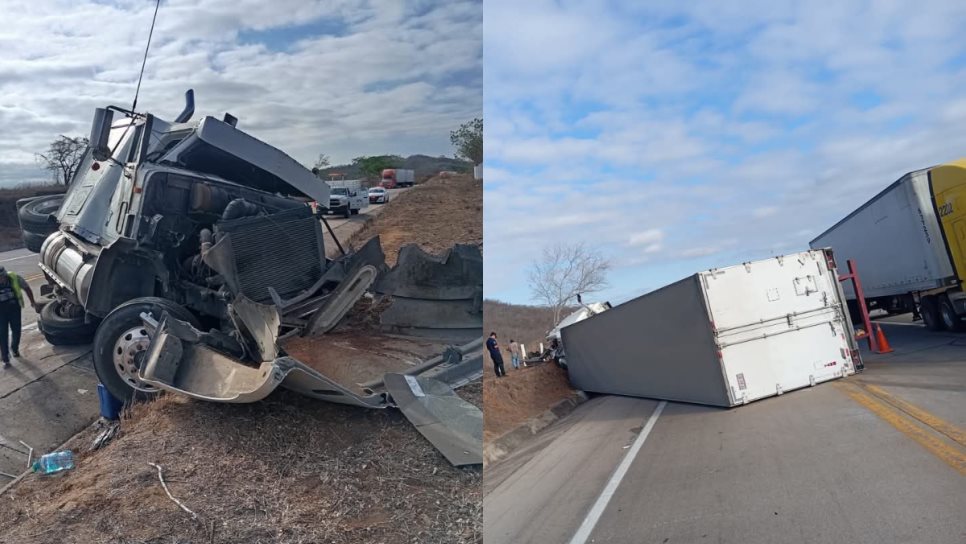 Falla provoca volcadura de tráiler por la carretera Tepic-Mazatlán Falla provoca volcadura de tráiler por la carretera Tepic-Mazatlán