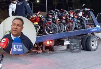 “Son muchísimas motos detenidas, ya perdimos la cuenta”: Seguridad Pública sobre “mortalikos” en Los Mochis