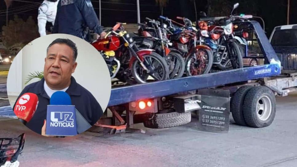 "Son muchísimas motos detenidas, ya perdimos la cuenta": Seguridad Pública sobre "mortalikos" en Los Mochis "Son muchísimas motos detenidas, ya perdimos la cuenta": Seguridad Pública sobre "mortalikos" en Los Mochis