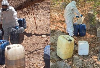 Aseguran 6 áreas de almacenamiento de sustancias químicas para elaborar droga sintética en Culiacán y Cosalá