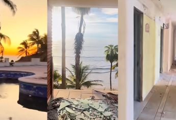 Este hotel de Mazatlán tenía su playa privada y hoy está en completo abandono