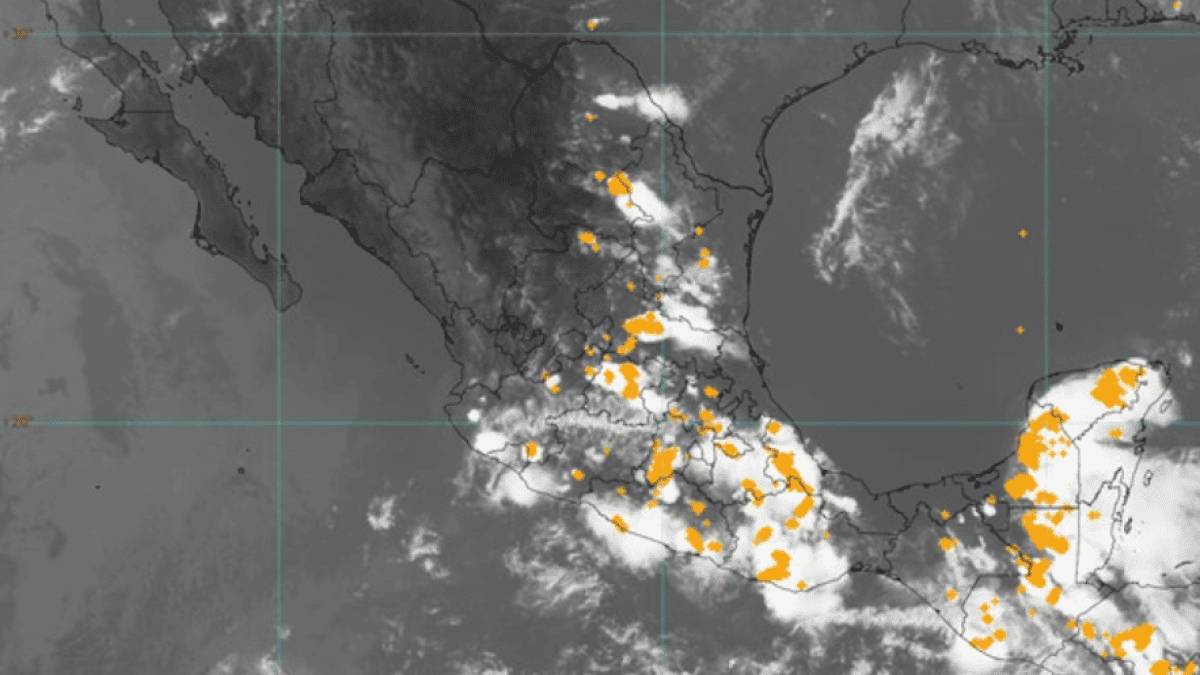 Están pronosticadas lluvias fuertes en estados del sur del país. (FOTO: Conagua).