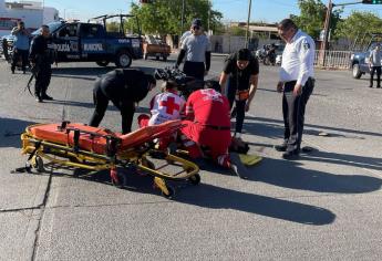 Grave un motociclista tras chocar en Guamúchil, al parecer se pasaron un semáforo