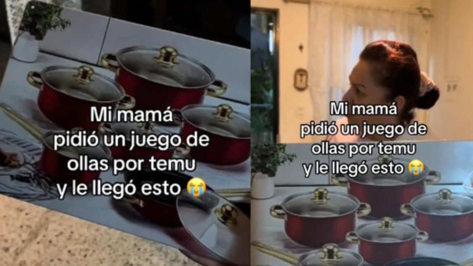 Pide juego de ollas en Temu y recibe una imagen impresa del producto | VIDEO Pide juego de ollas en Temu y recibe una imagen impresa del producto | VIDEO