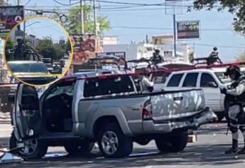 Persecución y balacera en la colonia Guadalupe Victoria en Culiacán; aseguran camionetas blindadas