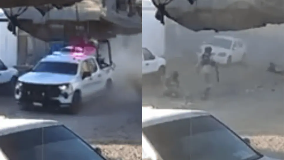 Una cámara de seguridad captó el momento exacto en que ocurrió el accidente. (FOTO: Cortesía).