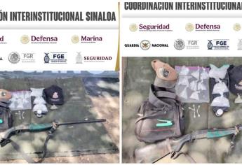 Aseguran arma larga y droga en Pueblo Nuevo, en la sindicatura de Costa Rica, en Culiacán
